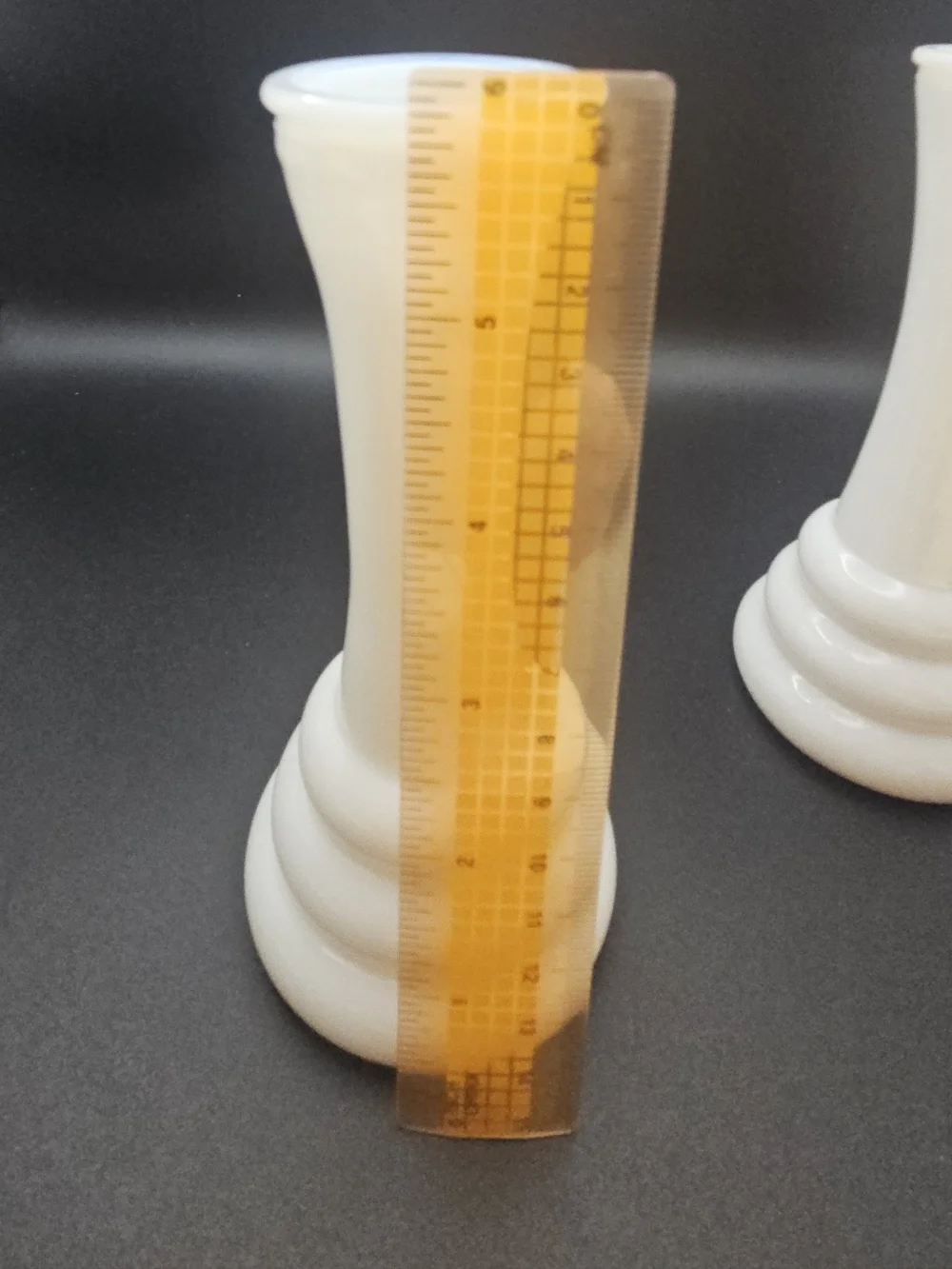 Vintage Randall Beehive Milkglass Vases, Set of Two